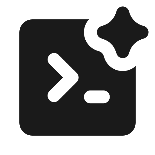 Terminal box ai fill icon, filled style, from MingCute Icon