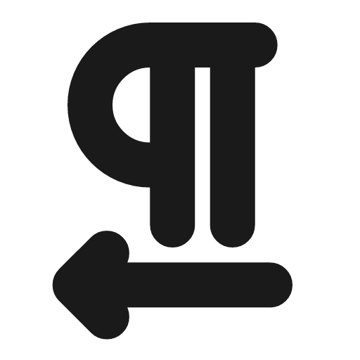 Text direction left fill icon, filled style, from MingCute Icon