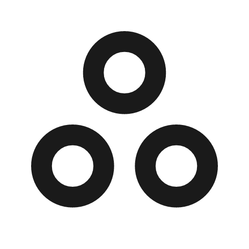 Three circles line icon, outline style, from MingCute Icon