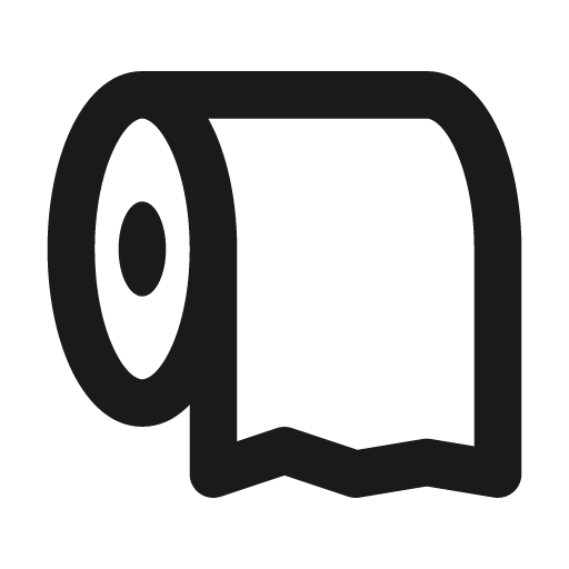 Toilet paper line icon, outline style, from MingCute Icon