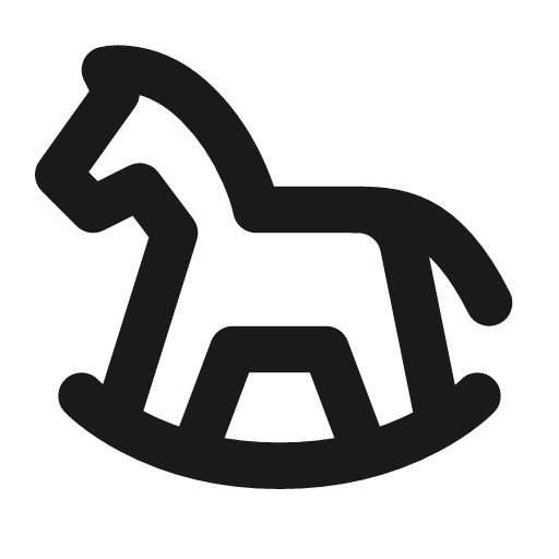 Toy horse line icon, outline style, from MingCute Icon