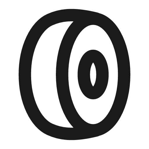 Tyre line icon, outline style, from MingCute Icon