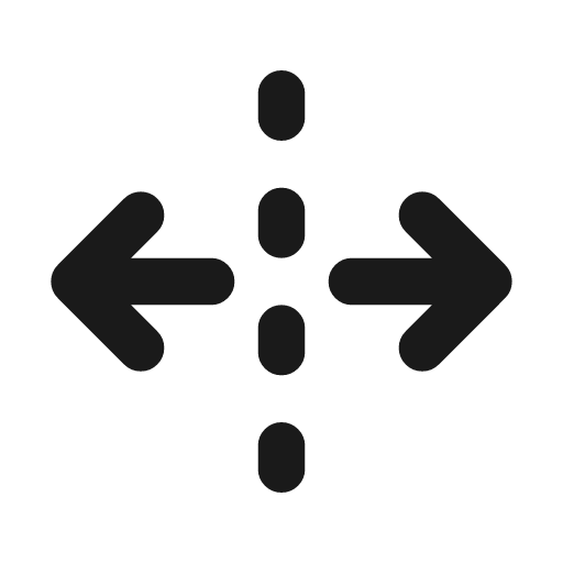 Unfold horizontal line icon, outline style, from MingCute Icon