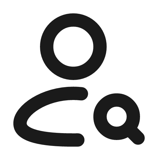 User search line icon, outline style, from MingCute Icon