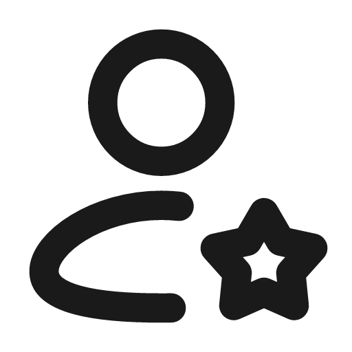 User star line icon, outline style, from MingCute Icon
