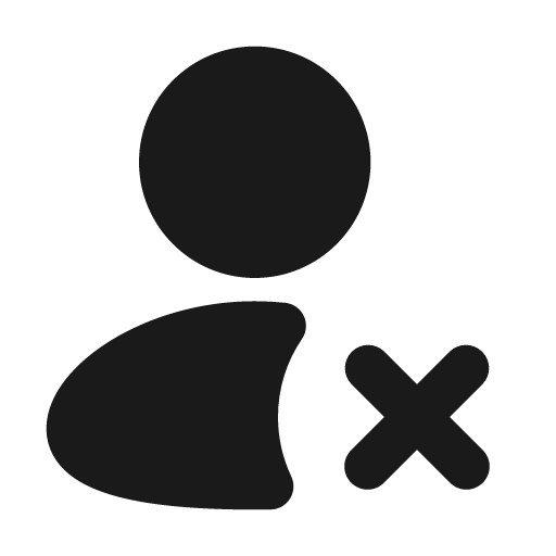 User x fill icon, filled style, from MingCute Icon