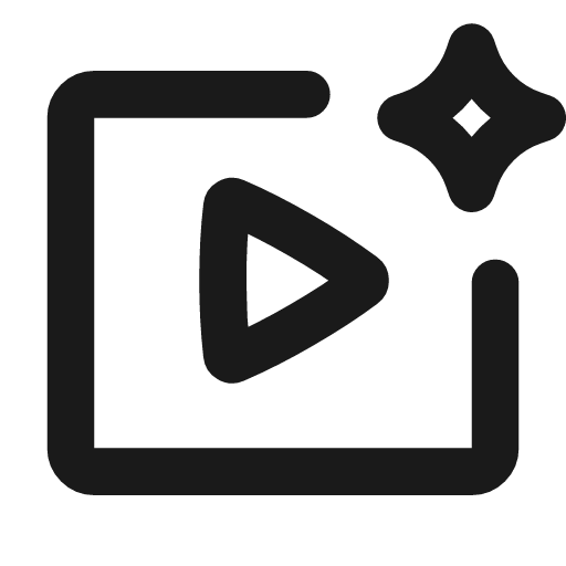 Video ai line icon, outline style, from MingCute Icon