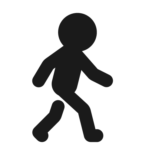 Walk fill icon, filled style, from MingCute Icon