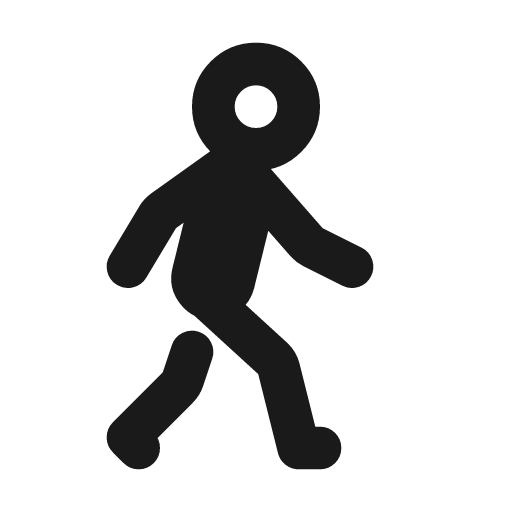 Walk line icon, outline style, from MingCute Icon