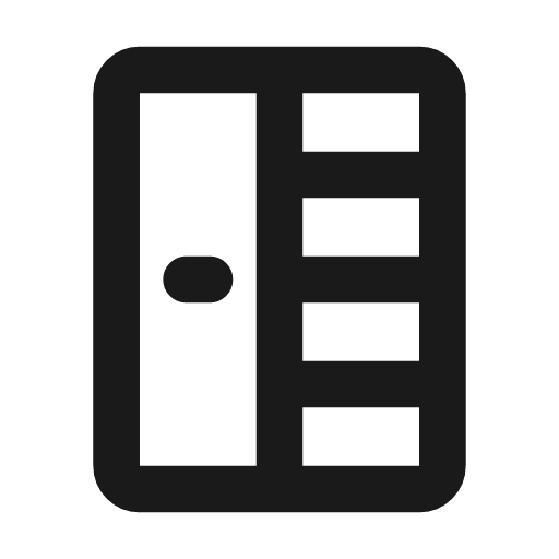 Wardrobe 2 line icon, outline style, from MingCute Icon