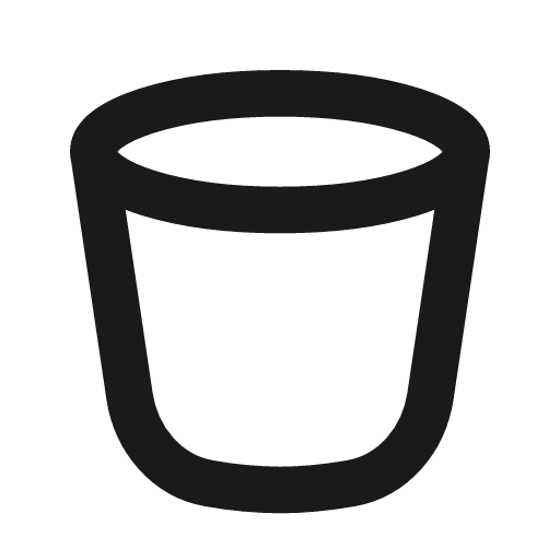 Wastebasket line icon, outline style, from MingCute Icon