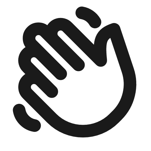 Wave hand line icon, outline style, from MingCute Icon