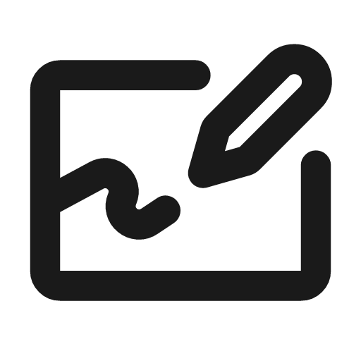Whiteboard line icon, outline style, from MingCute Icon