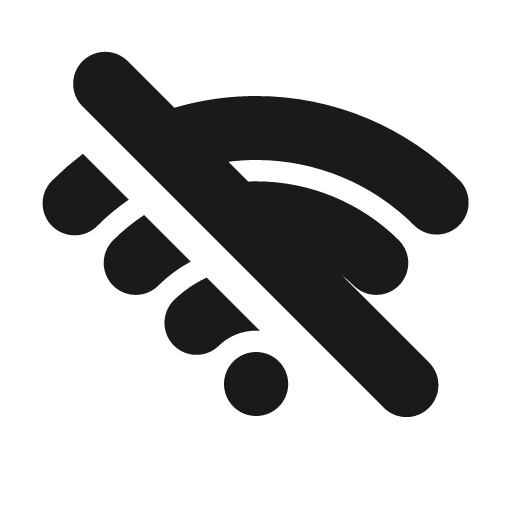 Wifi off fill icon, filled style, from MingCute Icon