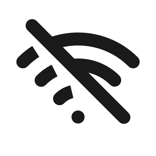 Wifi off line icon, outline style, from MingCute Icon