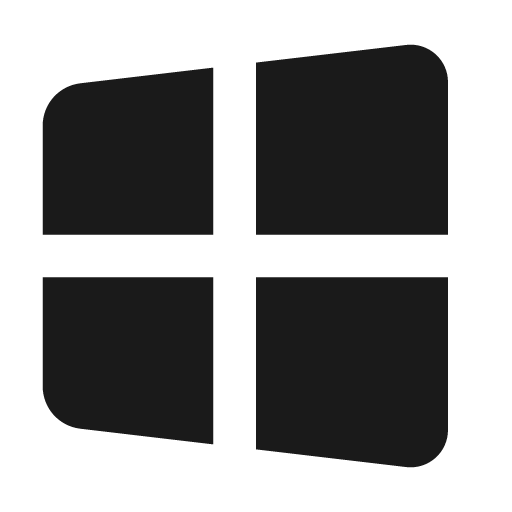 Windows fill icon, filled style, from MingCute Icon