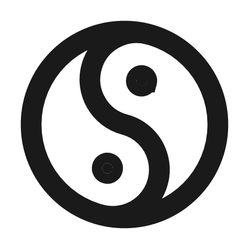 Yinyang line icon, outline style, from MingCute Icon