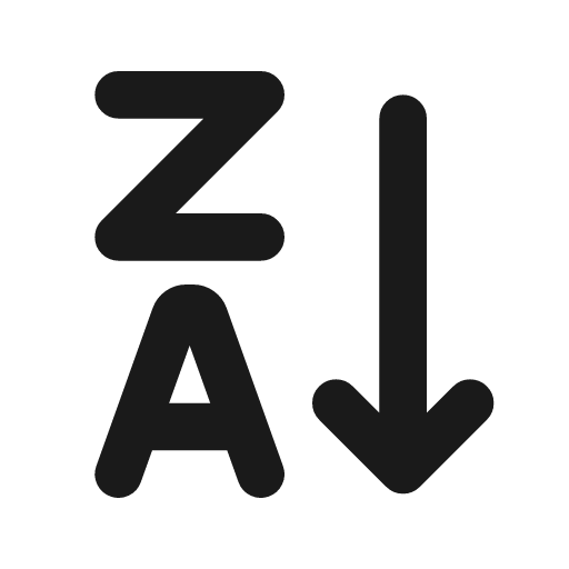 Za sort descending letters line icon, outline style, from MingCute Icon