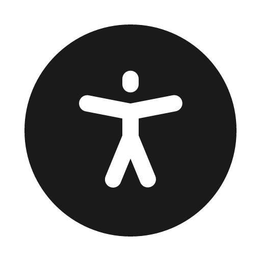 Accessibility solid icon, filled style, from Myna UI Icons
