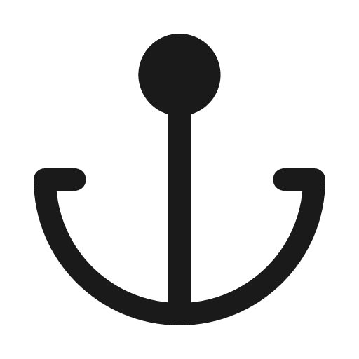 Anchor solid icon, filled style, from Myna UI Icons