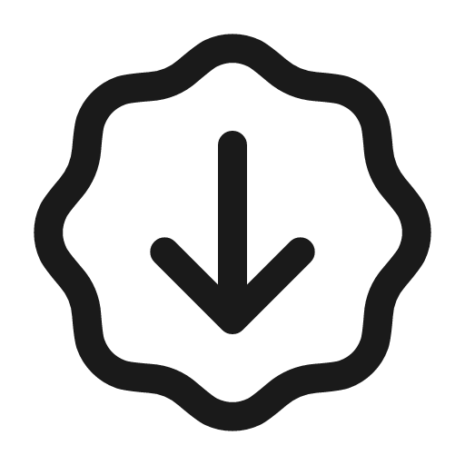 Arrow down waves icon, line style, from Myna UI Icons