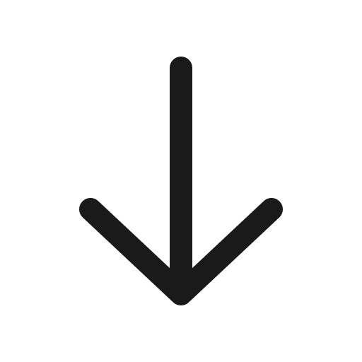 Arrow down icon, line style, from Myna UI Icons