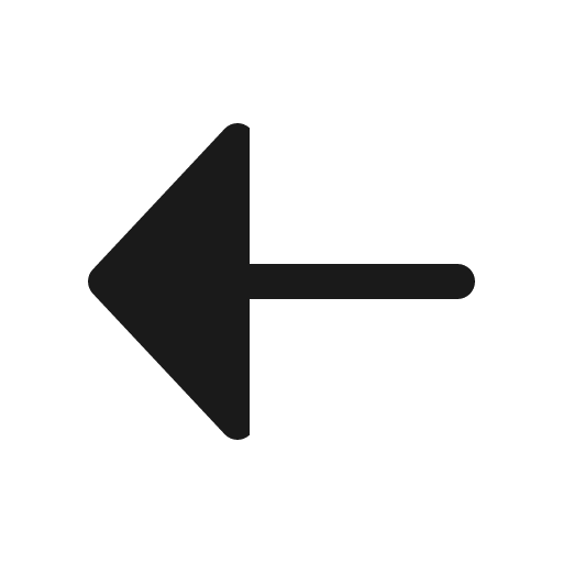 Arrow left solid icon, filled style, from Myna UI Icons
