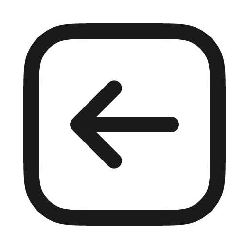Arrow left square icon, line style, from Myna UI Icons
