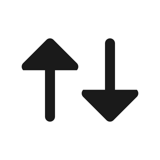 Arrow up down solid icon, filled style, from Myna UI Icons