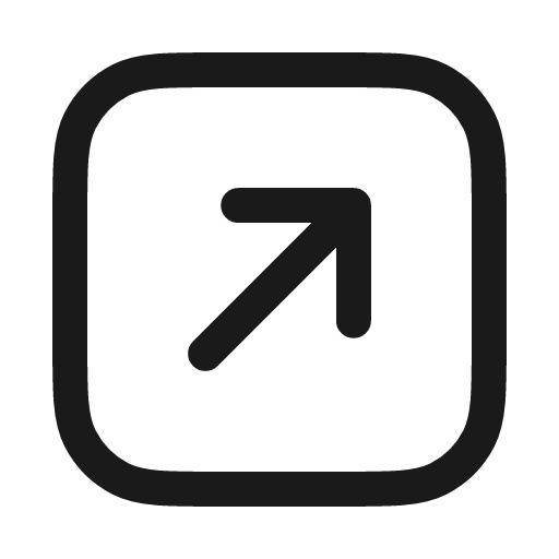 Arrow up right square icon, line style, from Myna UI Icons