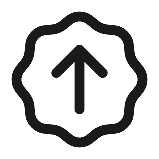 Arrow up waves icon, line style, from Myna UI Icons