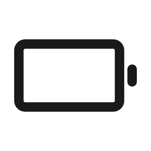 Battery empty icon, line style, from Myna UI Icons