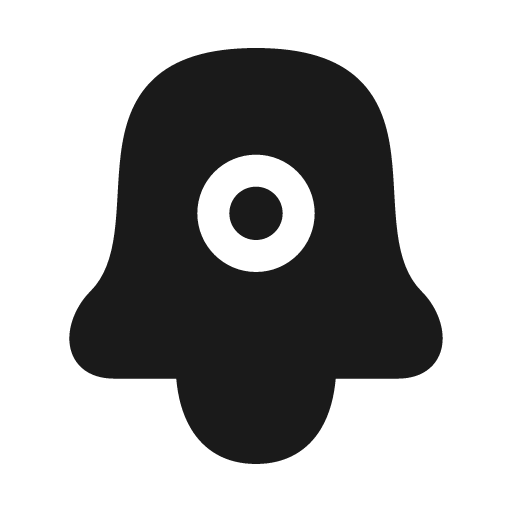 Bell on solid icon, filled style, from Myna UI Icons