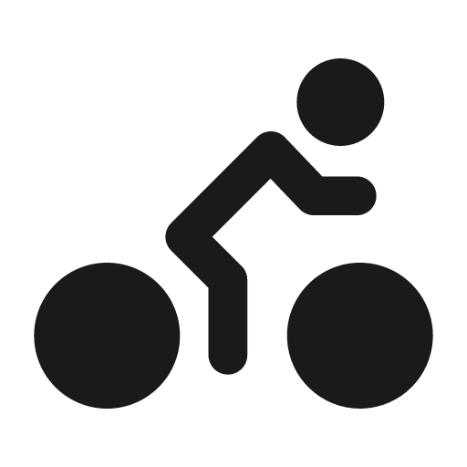 Bike solid icon, filled style, from Myna UI Icons