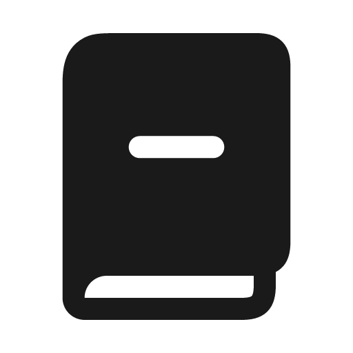 Book minus solid icon, filled style, from Myna UI Icons