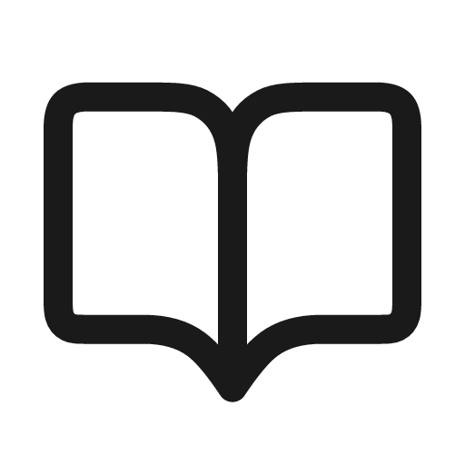 Book open icon, line style, from Myna UI Icons