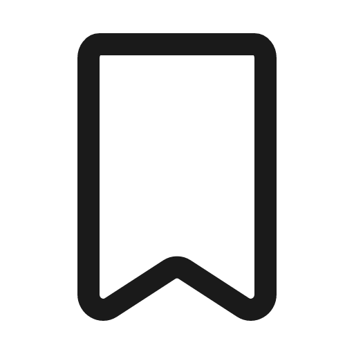 Bookmark icon, line style, from Myna UI Icons