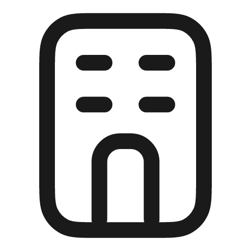 Building icon, line style, from Myna UI Icons