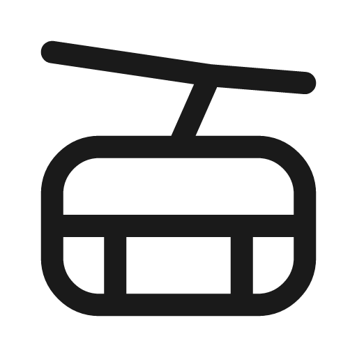 Cable car icon, line style, from Myna UI Icons
