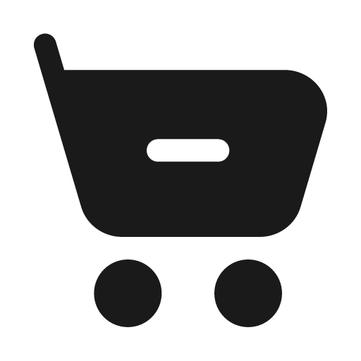 Cart minus solid icon, filled style, from Myna UI Icons