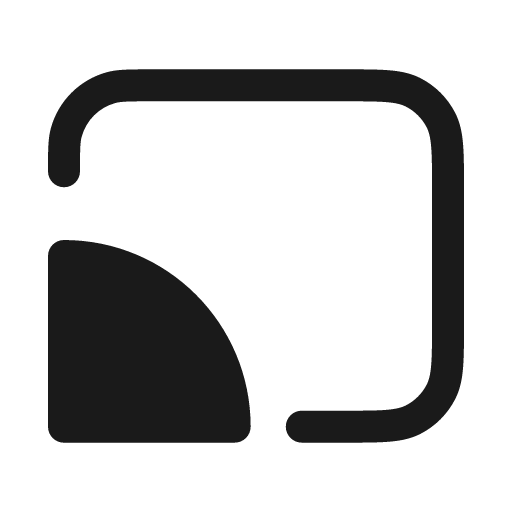 Cast solid icon, filled style, from Myna UI Icons