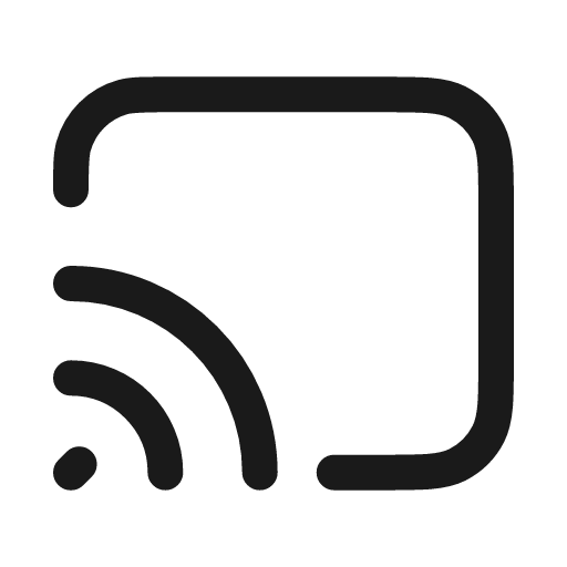 Cast icon, line style, from Myna UI Icons