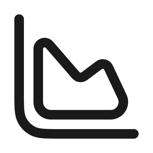 Chart area icon, line style, from Myna UI Icons