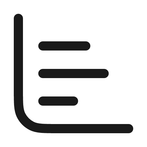 Chart bar icon, line style, from Myna UI Icons