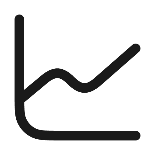 Chart graph icon, line style, from Myna UI Icons
