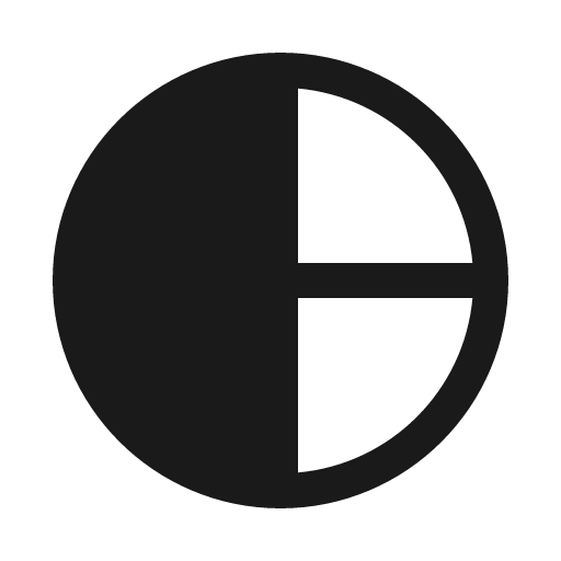 Chart pie one solid icon, filled style, from Myna UI Icons
