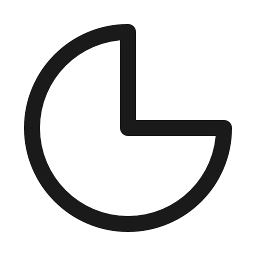 Chart pie icon, line style, from Myna UI Icons
