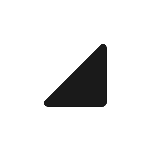 Chevron down right solid icon, filled style, from Myna UI Icons