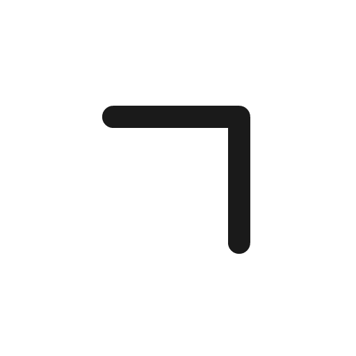 Chevron up right icon, line style, from Myna UI Icons