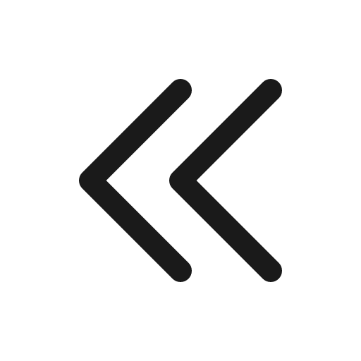 Chevrons left icon, line style, from Myna UI Icons